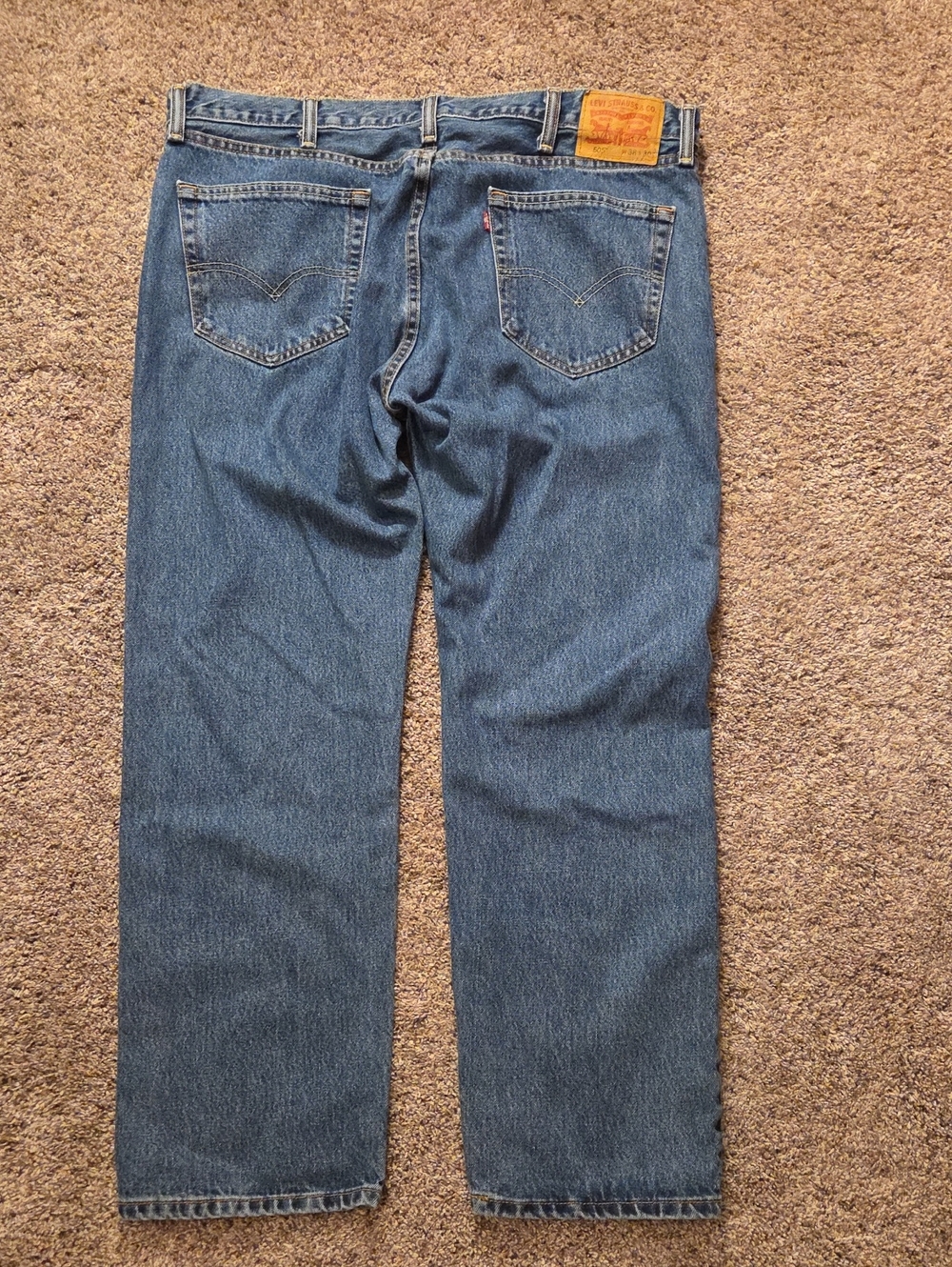 Levi's Men's Medium Blue Straight-Leg Jeans Size 38 X 30
